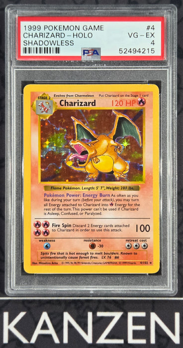 PSA 4 - Charizard - Base Set Shadowless - #4 - 52494215