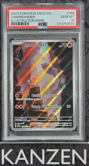 PSA 10 - Charmander - Pokemon 151 - #168 - 120250833