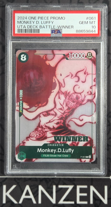 PSA 10 - Monkey.D.Luffy - Uta Deck Battle Winner - #061 - 88659844