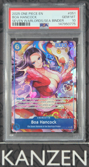 PSA 10 - Boa Hancock - Seven Warlods Of The Sea Binder Set - #051 - 147950775