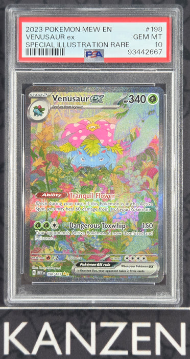 PSA 10 - Venusaur EX - Pokemon 151 - #198 - 93442667
