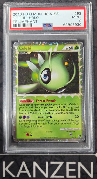 PSA 9 - Celebi - HG & SS: Triumphant - #92 - 68896930