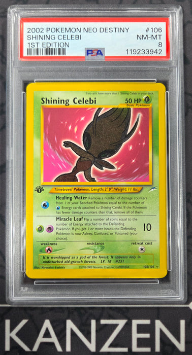 PSA 8 - Shining Celebi - Neo Destiny - #106 - 119233942
