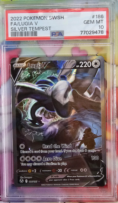 PSA 10 - Lugia V - Silver Tempest - #186 - 77029478