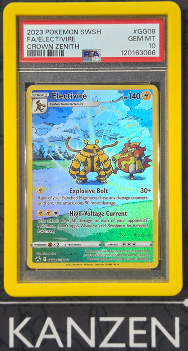 PSA 10 - Electivire - Crown Zenith - #GG08 - 120163066