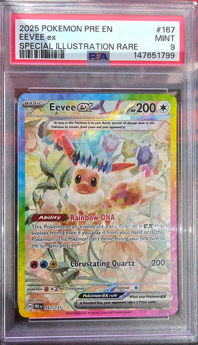 PSA 9 - Eevee EX - Prismatic Evolutions - #167 - 147651799