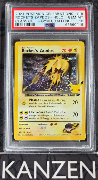 PSA 10 - Rocket's Zapdos - Celebrations - #015 - 66560119