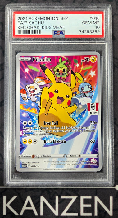 PSA 10 - Pikachu - KFC Chaki Kids Meal - #016 - 74293389 - Indonesian