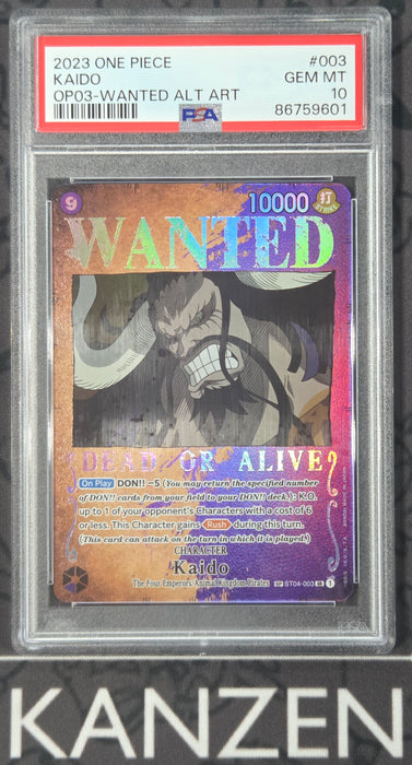 PSA 10 - Kaido - OP03 Pillars Of Strength - #003 - 86759601