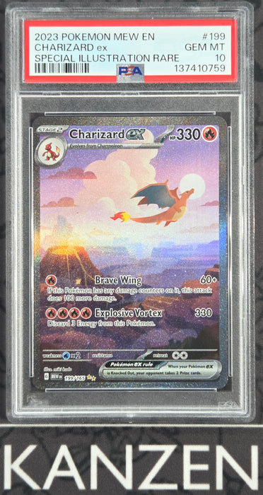 PSA 10 - Charizard EX - Pokemon 151 - #199 - 137410759