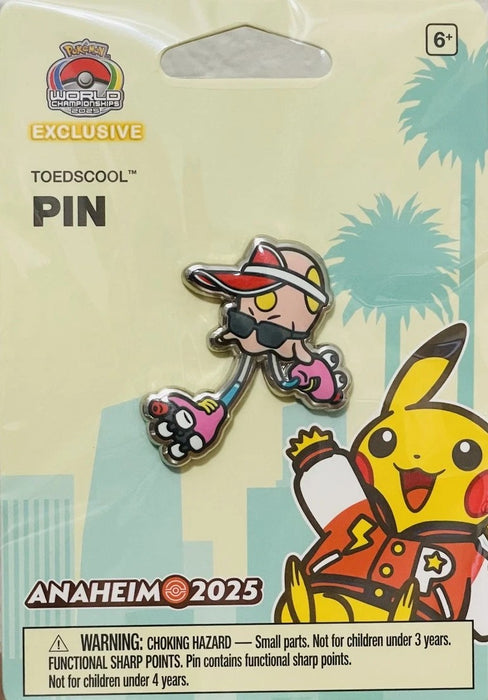 Pokemon World Championships 2025 Anaheim Toedscool Pin Badge WCS Exclusive