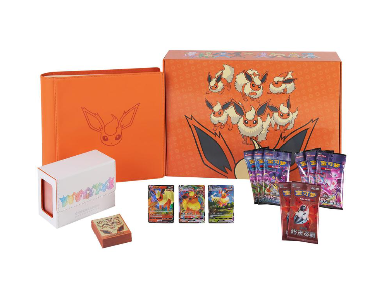 Pokemon TCG S-Chinese Eevee GX Gift Box - Flareon