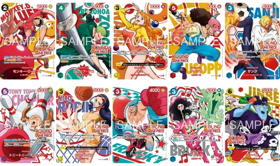 One Piece Japanese x Round 1 Promo - Complete Set