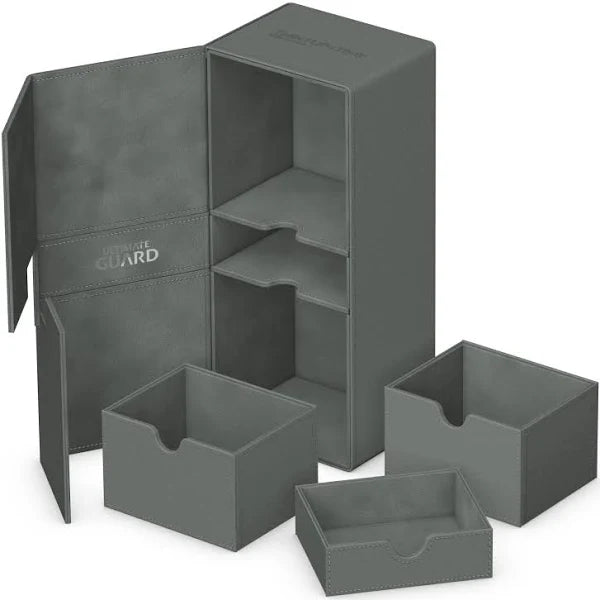 Ultimate Guard - 266+ Card Twin Flip N Tray Deck Case-Xenoskin Grey