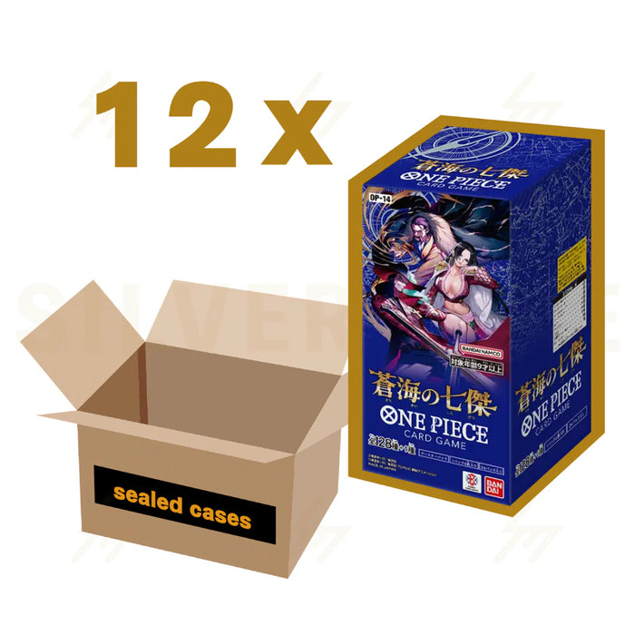 One Piece - Japanese TCG OP14 - The Azure Sea's Seven Booster Box - Sealed Case of 12