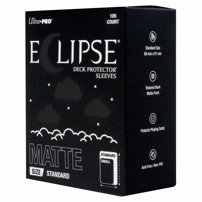Ultra Pro - Eclipse Matte Standard Deck Protector Sleeves: Jet Black - 105ct