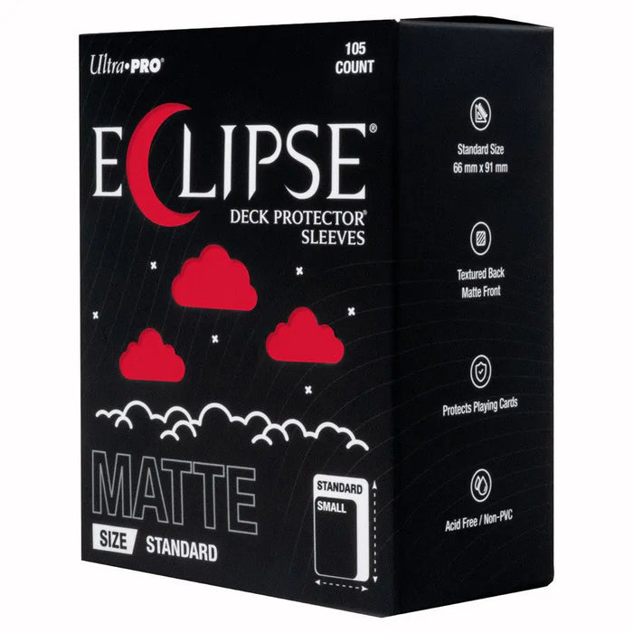 Ultra Pro - Eclipse Matte Standard Deck Protector Sleeves: Matte Apple Red - 105ct