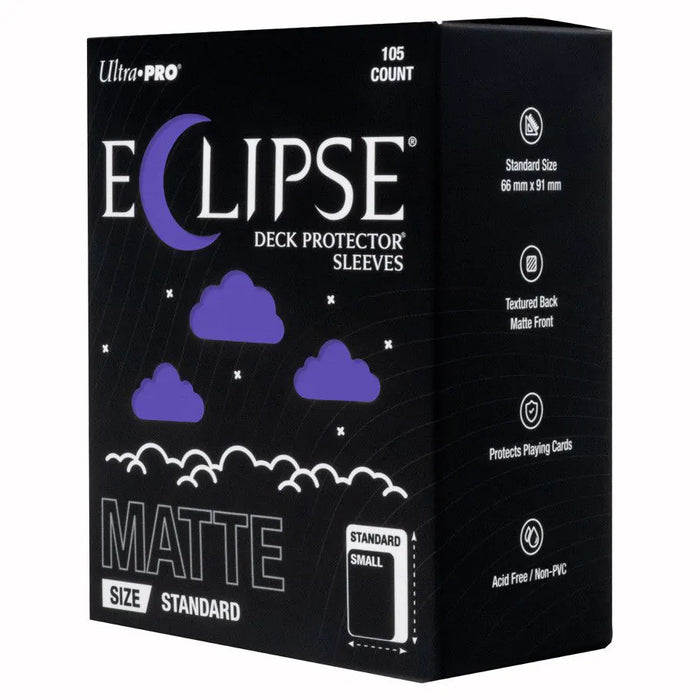Ultra Pro - Eclipse Matte Standard Deck Protector Sleeves: Matte Royal Purple - 105ct