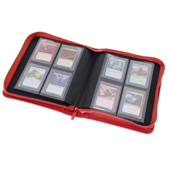 BCW Z-Folio 4-Pocket LX Album - Toploaders Binder - Red