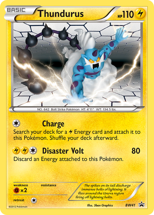 Thundurus (BW41) [Black & White: Black Star Promos]