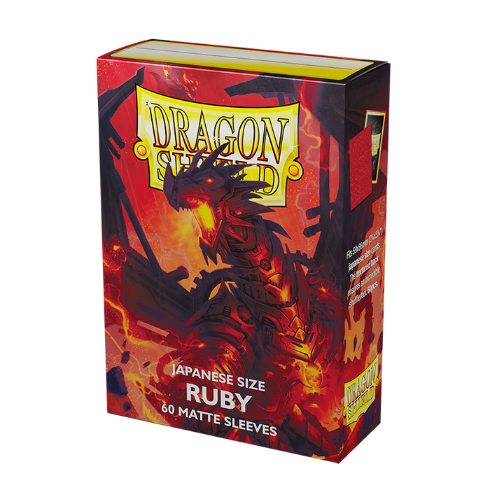 Dragon Shield: Japanese Size 60ct Sleeves - Ruby (Matte)