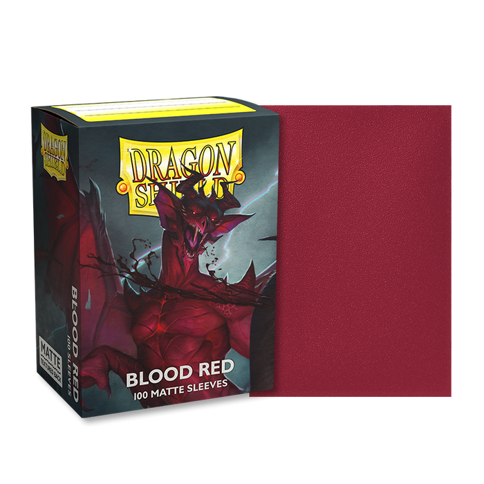 Dragon Shield: Standard 100ct Sleeves - Blood Red (Matte)