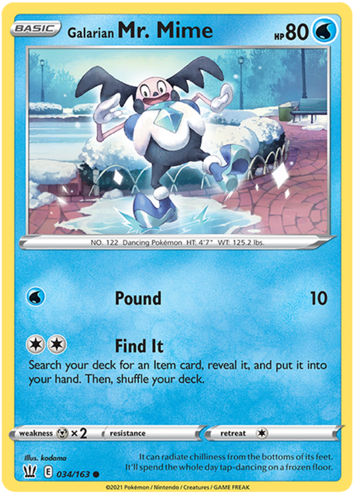 Galarian Mr. Mime (034/163) [Sword & Shield: Battle Styles]