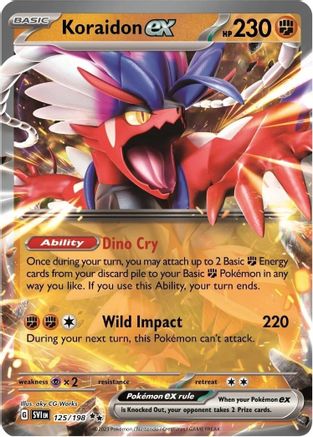 Koraidon EX GOLD 254/198 Pokemon TCG Scarlet & Violet Ultra Rare (CB)