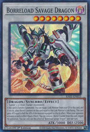 Borreload Savage Dragon (RA01-EN033) 1st Edition [25th Anniversary Rarity Collection]
