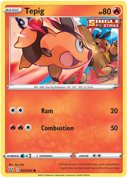 Tepig (023/163) [Sword & Shield: Battle Styles]