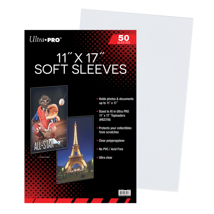 Ultra PRO: 50ct Soft Sleeves (11" x 17")