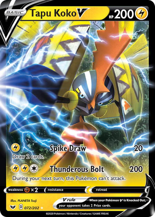 Tapu Koko V (072/202) [Sword & Shield: Base Set]