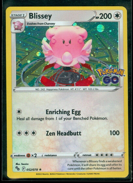 Blissey (052/078) [Pokémon GO] Cosmos Holo Promo